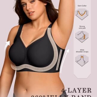OEAK Womens Wireless Jelly Bra Plus Size Supportive Seamless Bras Full Coverage Push Up Comfortable No Underwire Tshirt Bras - lunas-mystic-emporium.com OEAK Womens Wireless Jelly Bra Plus Size Supportive Seamless Bras Full Coverage Push Up Comfortable No Underwire Tshirt Bras