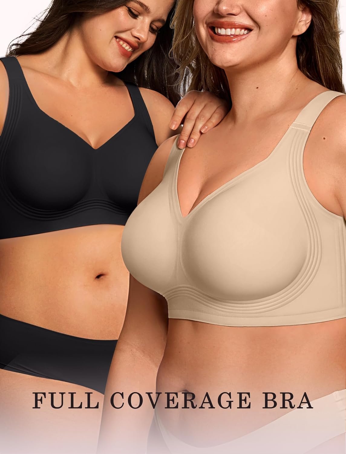 OEAK Womens Wireless Jelly Bra Plus Size Supportive Seamless Bras Full Coverage Push Up Comfortable No Underwire Tshirt Bras - lunas-mystic-emporium.com OEAK Womens Wireless Jelly Bra Plus Size Supportive Seamless Bras Full Coverage Push Up Comfortable No Underwire Tshirt Bras