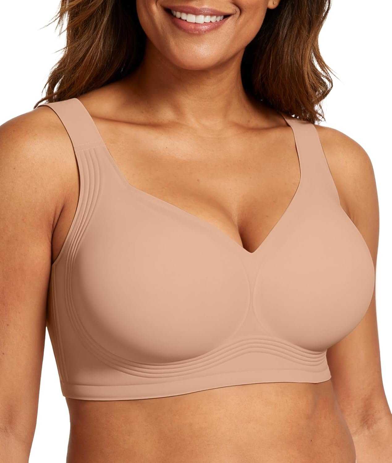 OEAK Womens Wireless Jelly Bra Plus Size Supportive Seamless Bras Full Coverage Push Up Comfortable No Underwire Tshirt Bras - lunas-mystic-emporium.com OEAK Womens Wireless Jelly Bra Plus Size Supportive Seamless Bras Full Coverage Push Up Comfortable No Underwire Tshirt Bras