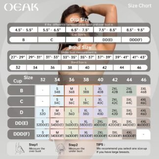 OEAK Womens Wireless Jelly Bra Plus Size Supportive Seamless Bras Full Coverage Push Up Comfortable No Underwire Tshirt Bras