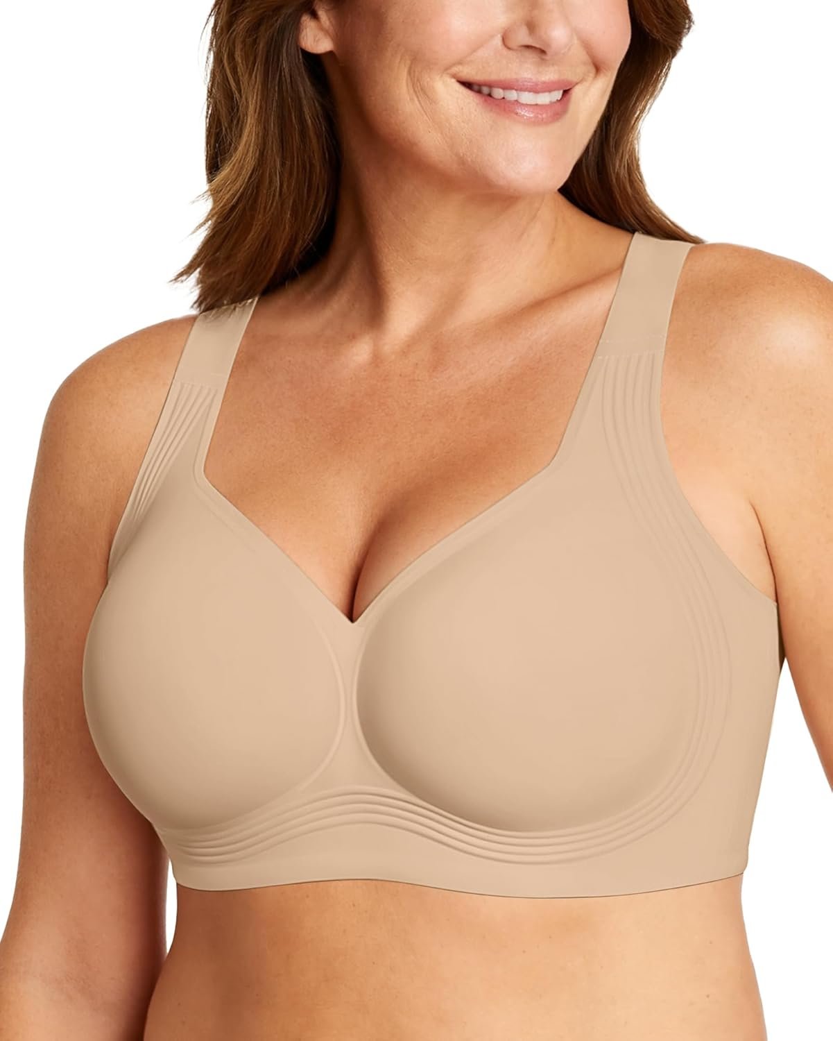 OEAK Womens Wireless Jelly Bra Plus Size Supportive Seamless Bras Full Coverage Push Up Comfortable No Underwire Tshirt Bras - lunas-mystic-emporium.com OEAK Womens Wireless Jelly Bra Plus Size Supportive Seamless Bras Full Coverage Push Up Comfortable No Underwire Tshirt Bras