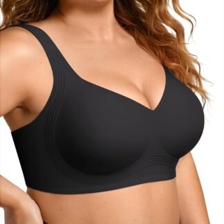 OEAK Womens Wireless Jelly Bra Plus Size Supportive Seamless Bras Full Coverage Push Up Comfortable No Underwire Tshirt Bras