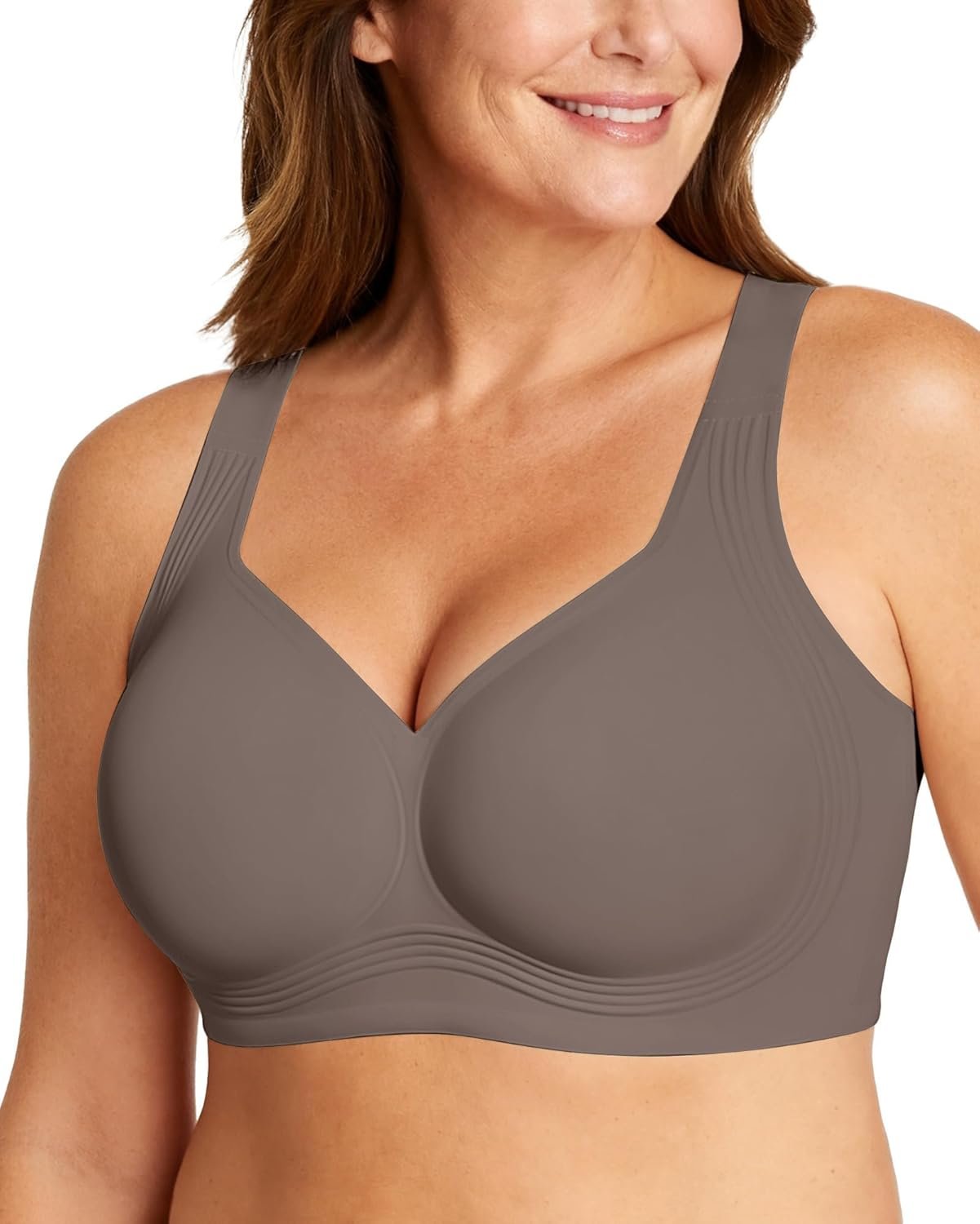 OEAK Womens Wireless Jelly Bra Plus Size Supportive Seamless Bras Full Coverage Push Up Comfortable No Underwire Tshirt Bras - lunas-mystic-emporium.com OEAK Womens Wireless Jelly Bra Plus Size Supportive Seamless Bras Full Coverage Push Up Comfortable No Underwire Tshirt Bras