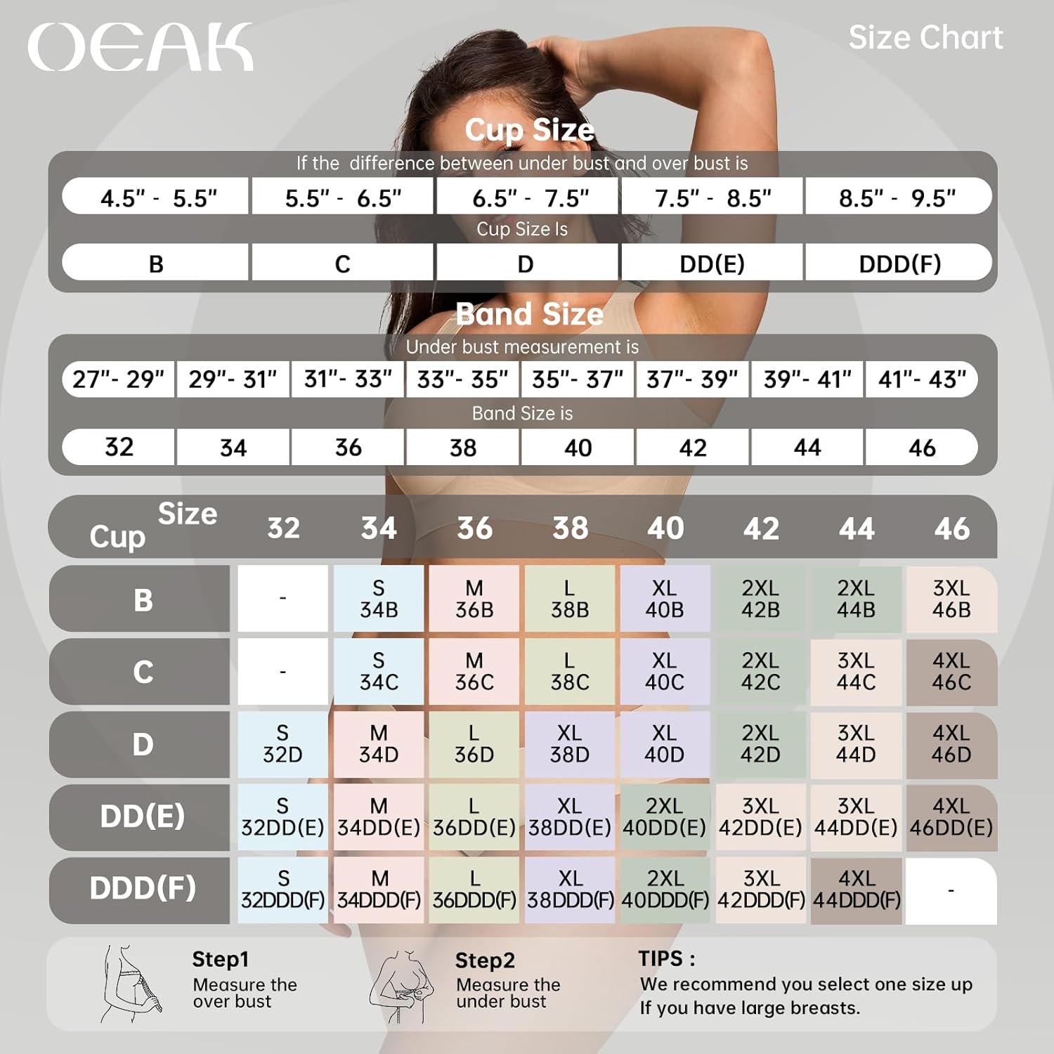OEAK Womens Wireless Jelly Bra Plus Size Supportive Seamless Bras Full Coverage Push Up Comfortable No Underwire Tshirt Bras - lunas-mystic-emporium.com OEAK Womens Wireless Jelly Bra Plus Size Supportive Seamless Bras Full Coverage Push Up Comfortable No Underwire Tshirt Bras