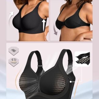 OEAK Womens Wireless Jelly Bra Plus Size Supportive Seamless Bras Full Coverage Push Up Comfortable No Underwire Tshirt Bras