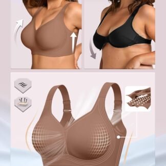 OEAK Womens Wireless Jelly Bra Plus Size Supportive Seamless Bras Full Coverage Push Up Comfortable No Underwire Tshirt Bras - lunas-mystic-emporium.com OEAK Womens Wireless Jelly Bra Plus Size Supportive Seamless Bras Full Coverage Push Up Comfortable No Underwire Tshirt Bras