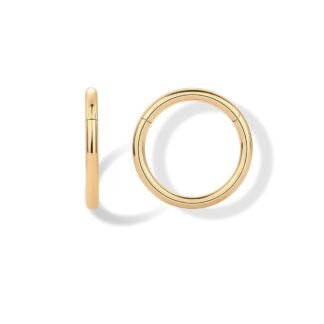 PAVOI 14K Gold Plated Titanium Clicker Hoop Earrings for Women Men | Hinged Huggie Earring | Cartilage Helix Nose Ring Tragus Rook Septum Piercing Jewelry 16-18-20 Gauges - lunas-mystic-emporium.com PAVOI 14K Gold Plated Titanium Clicker Hoop Earrings for Women Men | Hinged Huggie Earring | Cartilage Helix Nose Ring Tragus Rook Septum Piercing Jewelry 16-18-20 Gauges