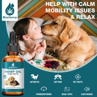 Pet Неmр Oil for Dogs and Cats - 2 Packs Organic Oil for Anxiеty Strеss Pαin Holistic Inflammation Rеlief - Pet Неmр Drops for Joint Hip Arthritis, Calming Drop - Organic Pets...