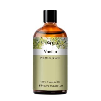 PHATOIL 100ML Vanilla Essential Oil, Huge 3.38fl.oz Bottle Vanilla Oil, Pure Aromatherapy Essential Oils for Diffuser, Humidifier, Scented Oils for Soap, Candle Making
