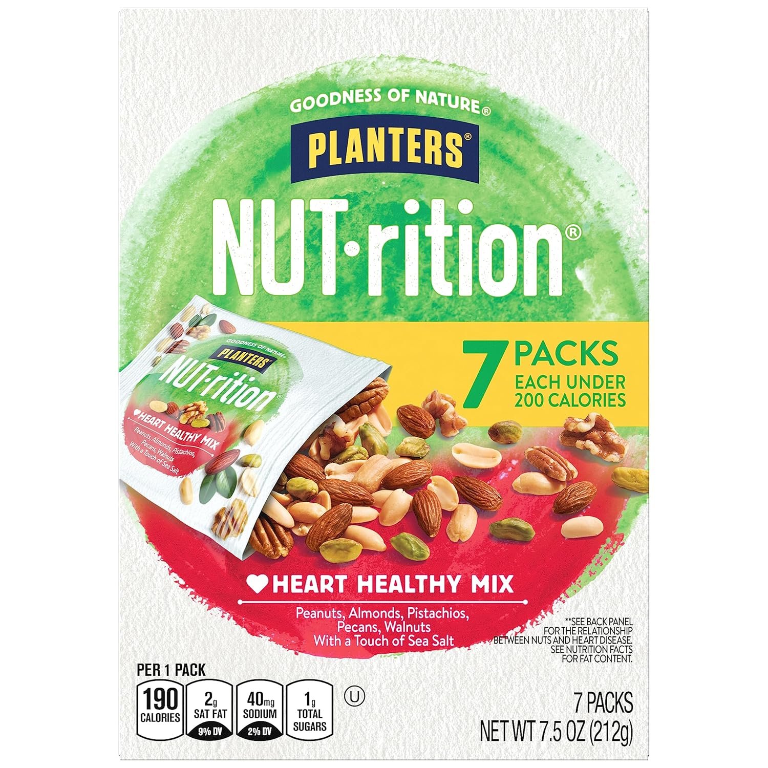 PLANTERS NUT-rition Heart Healthy Mix with Walnuts 75 oz Box Contains 7 Individual Pouches - On-the-Go WorkSchool Snack and Active Lifestyle Snack - Great Camping Snacks - - lunas-mystic-emporium.com PLANTERS NUT-rition Heart Healthy Mix with Walnuts, 7.5 oz Box (Contains 7 Individual Pouches) - On-the-Go/ Work/School Snack and Active Lifestyle Snack - Great Camping Snacks -...