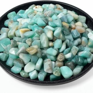 Polished Amazonite Crystal Chips 200 Pcs - 0.3" 10 oz Tumbled Stone Chips Crushed Sea Glass Stones Healing Reiki Crystal Jewelry Making Home Decoration