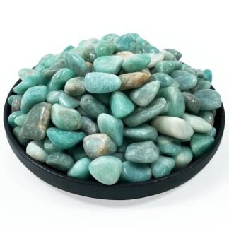 Polished Amazonite Crystal Stone Set - 0.5" 10 oz, Handpicked Tumbled Gemstones Rocks, Pebbles for Reiki, Chakra, Healing, Home Decor