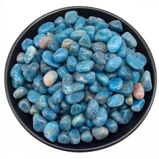 Polished Blue Apatite Crystal Chips 200 Pcs - 0.3" 10 oz Tumbled Stone Chips Crushed Sea Glass Stones Healing Reiki Crystal Making Home Decoration