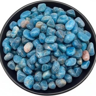 Polished Blue Apatite Crystal Chips 200 Pcs - 0.3" 10 oz Tumbled Stone Chips Crushed Sea Glass Stones Healing Reiki Crystal Making Home Decoration