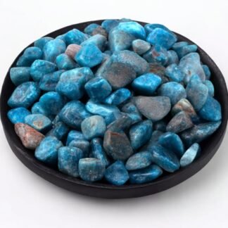 Polished Blue Apatite Crystal Chips Set, 128 Pcs 0.4" inches - Handpicked Tumbled Stones and Crystals Bulk for Healing, Reiki, Meditation, Witchcraft and Home Decor