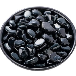 Polished Obsidian Crystal Set, 0.4", 128 Pcs - Handpicked Tumbled Stones and Crystals Bulk for Healing, Reiki, Meditation, Witchcraft and Home Decor, Obsidian - 0.4"- 10 oz