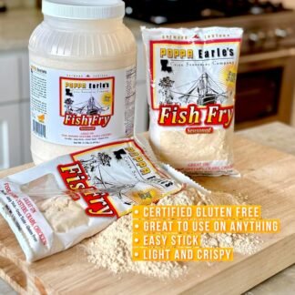 Poppa Earles Fish Fry (1lb Bag) Gluten Free & No MSG, All-Purpose Fry Breading, Sugar Free, (Seafood, Chicken, Vegetable Breading), Full of Flavor and Creole Spice, Light and...