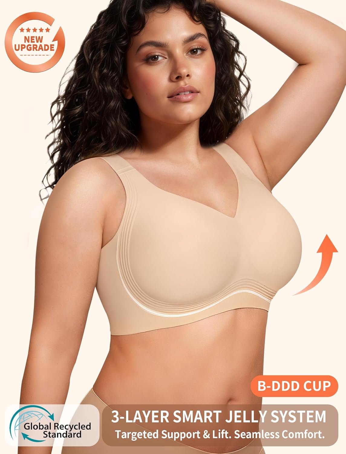 PoseFree Womens Seamless Wireless Supportive Bra Push Up Comfort Soft No Underwire Full Coverage T-Shirt Bra - lunas-mystic-emporium.com PoseFree Womens Seamless Wireless Supportive Bra Push Up Comfort Soft No Underwire Full Coverage T-Shirt Bra