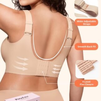 PoseFree Womens Seamless Wireless Supportive Bra Push Up Comfort Soft No Underwire Full Coverage T-Shirt Bra - lunas-mystic-emporium.com PoseFree Womens Seamless Wireless Supportive Bra Push Up Comfort Soft No Underwire Full Coverage T-Shirt Bra