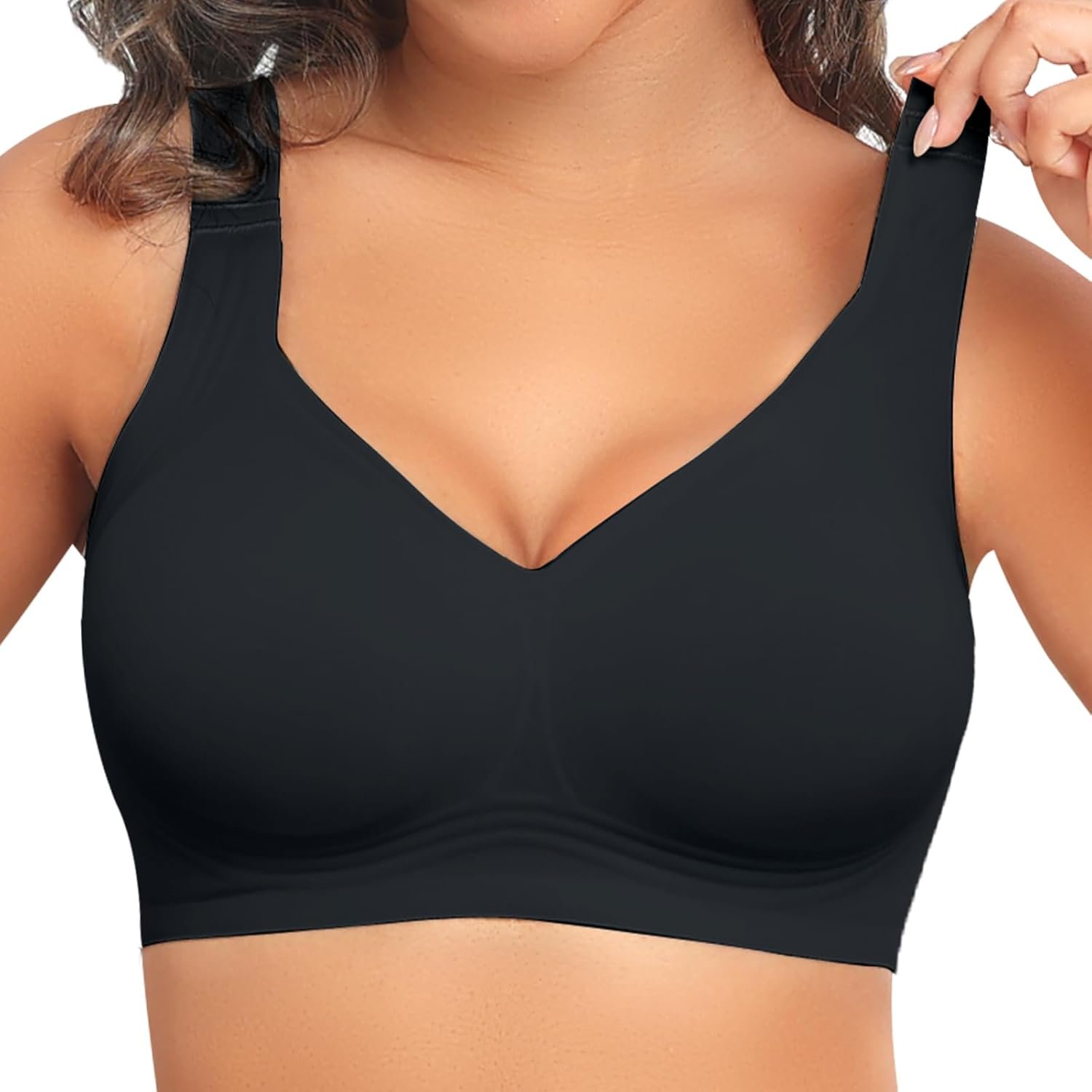 PoseFree Womens Seamless Wireless Supportive Bra Push Up Comfort Soft No Underwire Full Coverage T-Shirt Bra - lunas-mystic-emporium.com PoseFree Womens Seamless Wireless Supportive Bra Push Up Comfort Soft No Underwire Full Coverage T-Shirt Bra