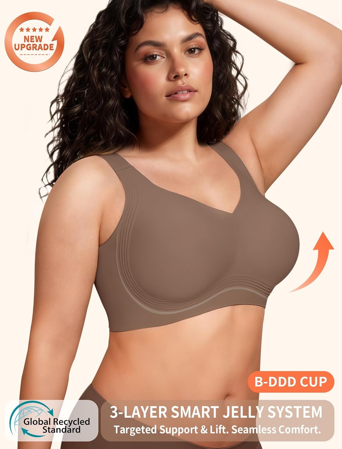 PoseFree Womens Seamless Wireless Supportive Bra Push Up Comfort Soft No Underwire Full Coverage T-Shirt Bra - lunas-mystic-emporium.com PoseFree Womens Seamless Wireless Supportive Bra Push Up Comfort Soft No Underwire Full Coverage T-Shirt Bra