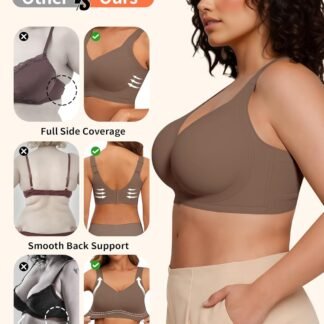 PoseFree Womens Seamless Wireless Supportive Bra Push Up Comfort Soft No Underwire Full Coverage T-Shirt Bra - lunas-mystic-emporium.com PoseFree Womens Seamless Wireless Supportive Bra Push Up Comfort Soft No Underwire Full Coverage T-Shirt Bra
