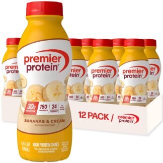 Premier Protein Shake, Bananas & Cream, 30g Protein, No Added Sugar, 24 Vitamins & Minerals to Support Immune Health, 11.5 fl oz, 12 Pack (Packaging May Vary)