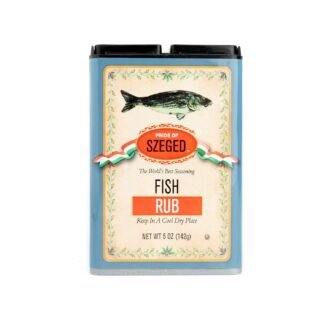 Pride of Szeged Fish Rub, Seafood Herb Seasoning Spice Mix, 5oz. Tin (142g), 1-Count