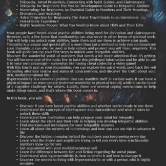 Psychic Awakening: A Guide to Mediumship Abilities, Telepathy for Beginners, Numerology, Astral Projection, and Highly Sensitive People (A Spiritual Journey)