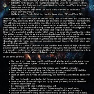 Psychic Awakening: A Guide to Mediumship Abilities, Telepathy for Beginners, Numerology, Astral Projection, and Highly Sensitive People