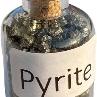 Pyrite Crystal Mini Gemstone Bottles, Many Different Crystals available! (Pyrite)