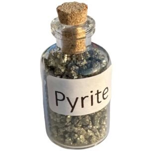 Pyrite Crystal Mini Gemstone Bottles, Many Different Crystals available! (Pyrite)
