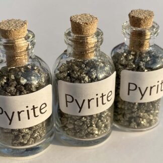 Pyrite Crystal Mini Gemstone Bottles, Many Different Crystals available! (Pyrite)