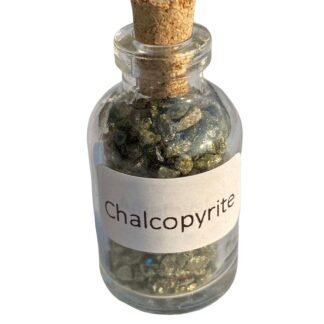 Pyrite Crystal Mini Gemstone Bottles, Many Different Crystals available! (Pyrite)