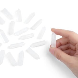 QINJIEJIE Clear Quartz 20 PCS Healing Crystals Stones Sets Wands Bulk Natural Pocket Crystal Towers Assorted Pointed Reiki Gemstones Polished Energy Meditation Chakra Gifts for...