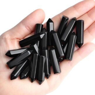 QINJIEJIE Clear Quartz 20 PCS Healing Crystals Stones Sets Wands Bulk Natural Pocket Crystal Towers Assorted Pointed Reiki Gemstones Polished Energy Meditation Chakra Gifts for...