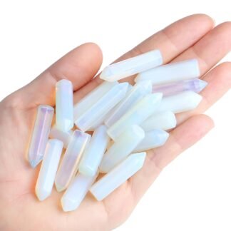 QINJIEJIE Clear Quartz 20 PCS Healing Crystals Stones Sets Wands Bulk Natural Pocket Crystal Towers Assorted Pointed Reiki Gemstones Polished Energy Meditation Chakra Gifts for...