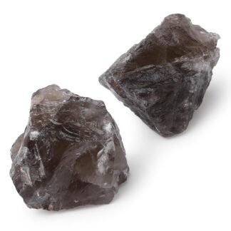 QINJIEJIE Smoky Quartz 2PCS Raw Crystals 1.8-2.2'' Natural Healing Crystals Bulk Large Stones for Tumbling Cabbing Fountain Rocks Polishing Handmade DIY Decoration Gifts