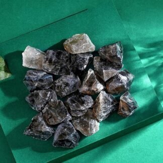 QINJIEJIE Smoky Quartz Raw Crystals Stones Natural Rough Gemstones Rocks Bulk Large 0.8-1.2" Healing Gems Reiki Fountain Rock for Tumbling Cabbing Polishing Wire Wrapping Wicca...