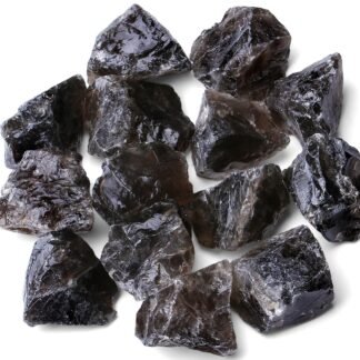 QINJIEJIE Smoky Quartz Raw Crystals Stones Natural Rough Gemstones Rocks Bulk Large 0.8-1.2" Healing Gems Reiki Fountain Rock for Tumbling Cabbing Polishing Wire Wrapping Wicca...