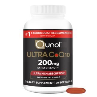 Qunol CoQ10 200mg Softgels, Ultra CoQ10 - Ultra High Absorption Coenzyme Q10 Supplements - Antioxidant Supplement for Vascular and Heart Health & Energy Production, 90 Count