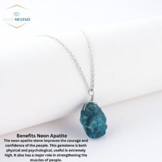 Raw Gemstone Necklace Silver - lunas-mystic-emporium.com Raw Gemstone Necklace Silver