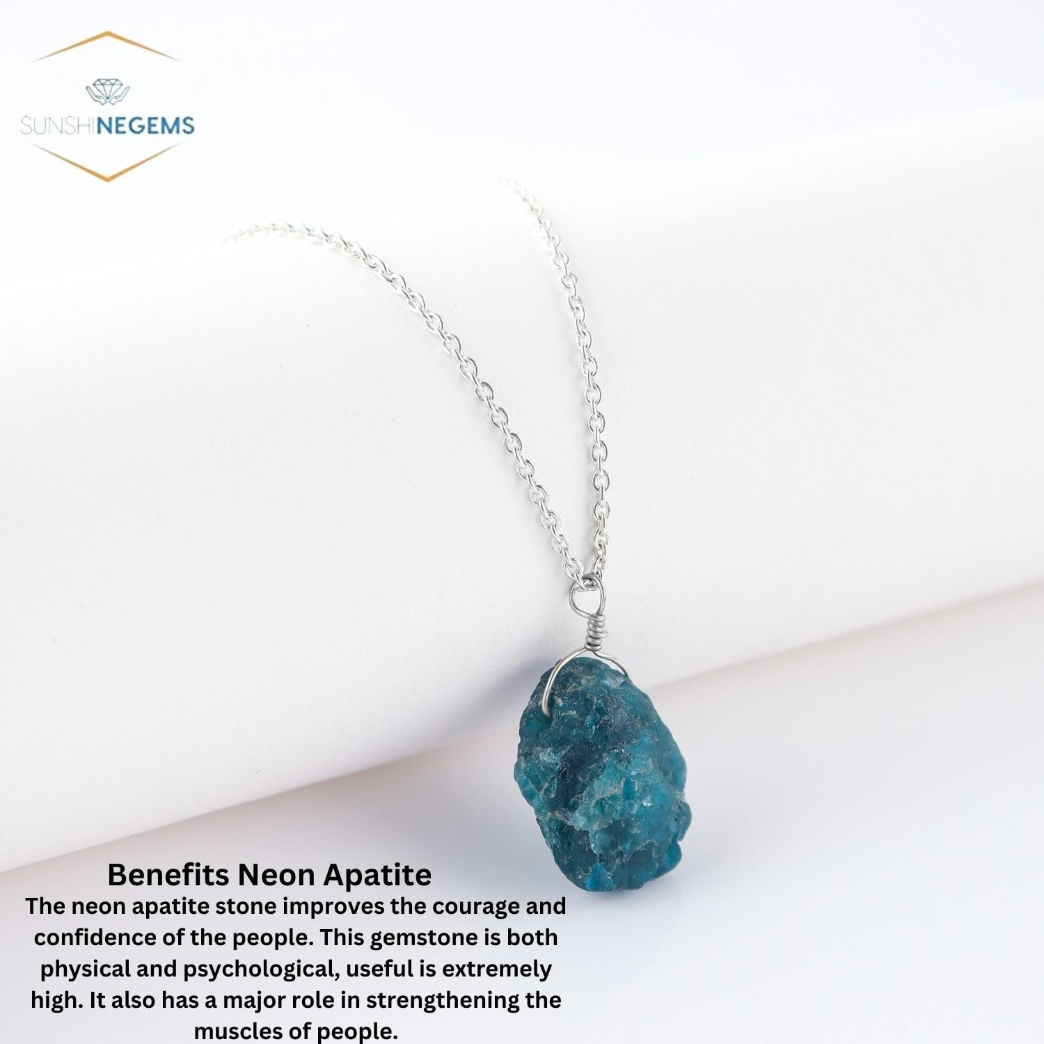 Raw Gemstone Necklace Silver - lunas-mystic-emporium.com Raw Gemstone Necklace Silver