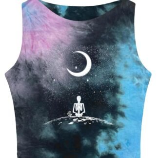 Remidoo Women's Casual Sleeveless Color Block Cropped Top Crewneck Tank Top Shirts