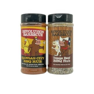 Revolution Barbecue Texas and KC Rub Combo: Texas Beef BBQ Rub and Kansas City BBQ Rub for Beef, Pork, and Chicken