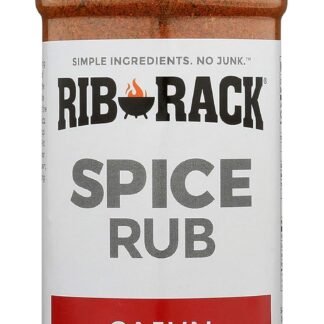Rib Rack Dry Spice Rub - Cajun, 5.5 oz. - Meat Seasoning for BBQ, Grill, Smoker - All Natural Ingredients (Packaging May Vary)