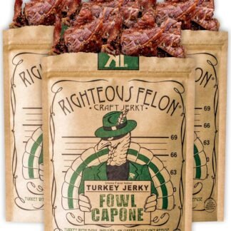 Righteous Felon Beef Jerky Variety Pack | Gluten Free Snack Packs for Adults | High Protein, Keto, Low Sugar | Made with Premium Meats | Valentines Day Gifts for Men | Savory...