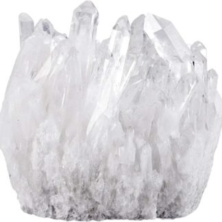 Rockcloud Natural Clear Rock Crystal Quartz Cluster Stone Specimen for Home Decoration, Healing Crystals Points Druzy Geode Figurine for Fengshui