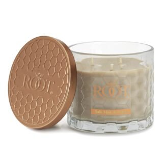Root Candles Scented Candles Honeycomb Beeswax Blend Premium Handcrafted Candle, 12-Ounce 3-Wick, Salt Mist & Sand