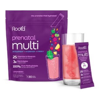 Root'd Prenatal Multivitamin Powder - 25 Vitamins & Minerals with 3x Electrolytes, Folate, Iron, D3 for Mom & Baby, 7 Superfood & Probiotics, Sugar-Free Vitamins & Hydration |...